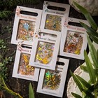 240Pcs Gold Foil Botanical Stickers with Clear Background, Scrapbooking Sticker