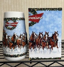 2009 Budweiser Collector Holiday Clydesdale Beer Stein Mug with Box