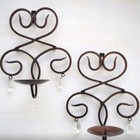 Vintage | Rustic Wrought Iron Candle Sconces