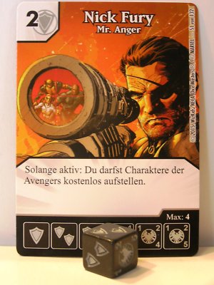 Marvel Dice Masters - #051 Nick Fury - Mr Anger - Avengers vs X-Men