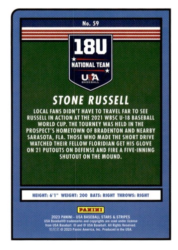 2023 Panini USA Baseball Stars & Stripes Trading Cards - You Pick! - Picture 60 of 98