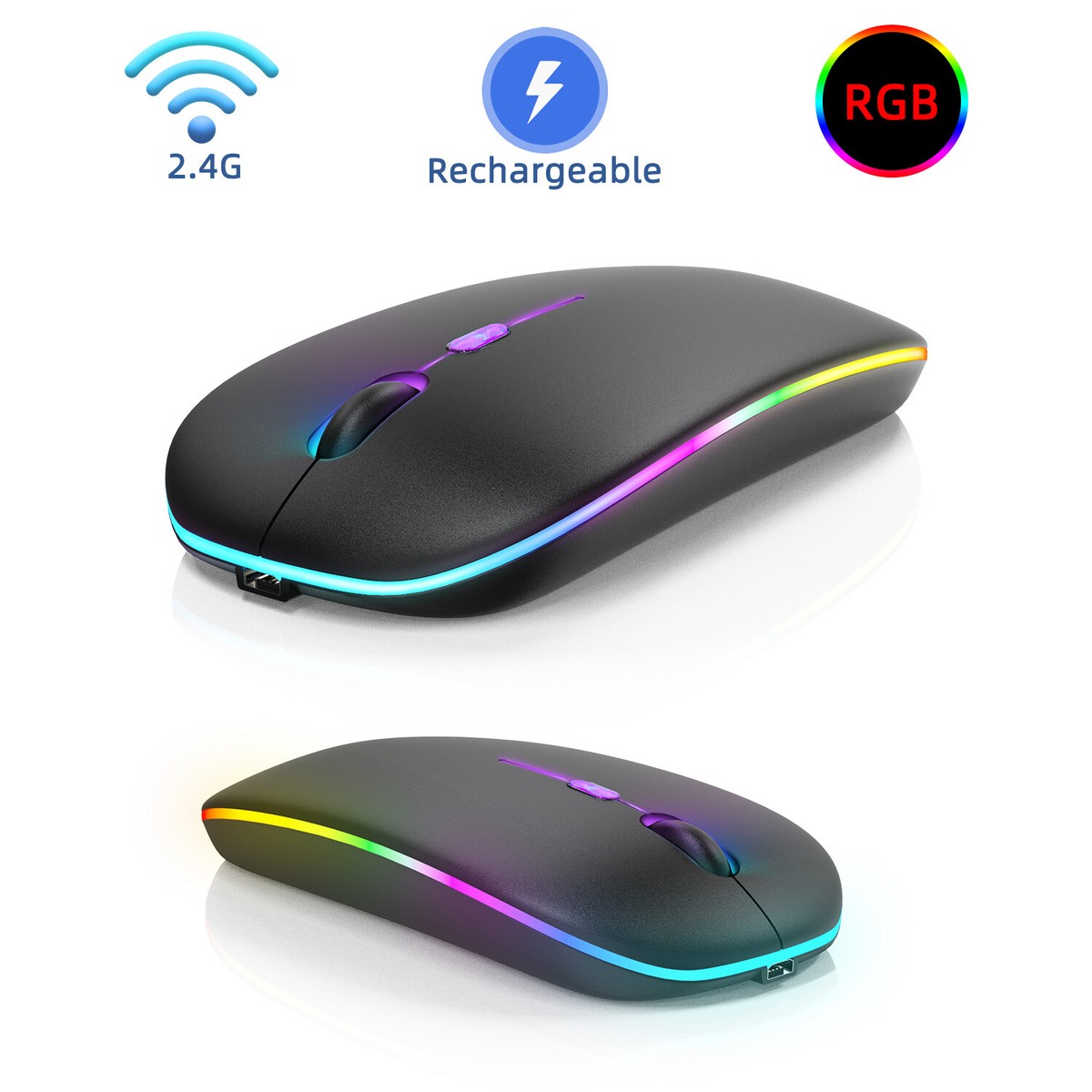 Universal Wireless Bluetooth Keyboard / LED Mouse Pad For Mac