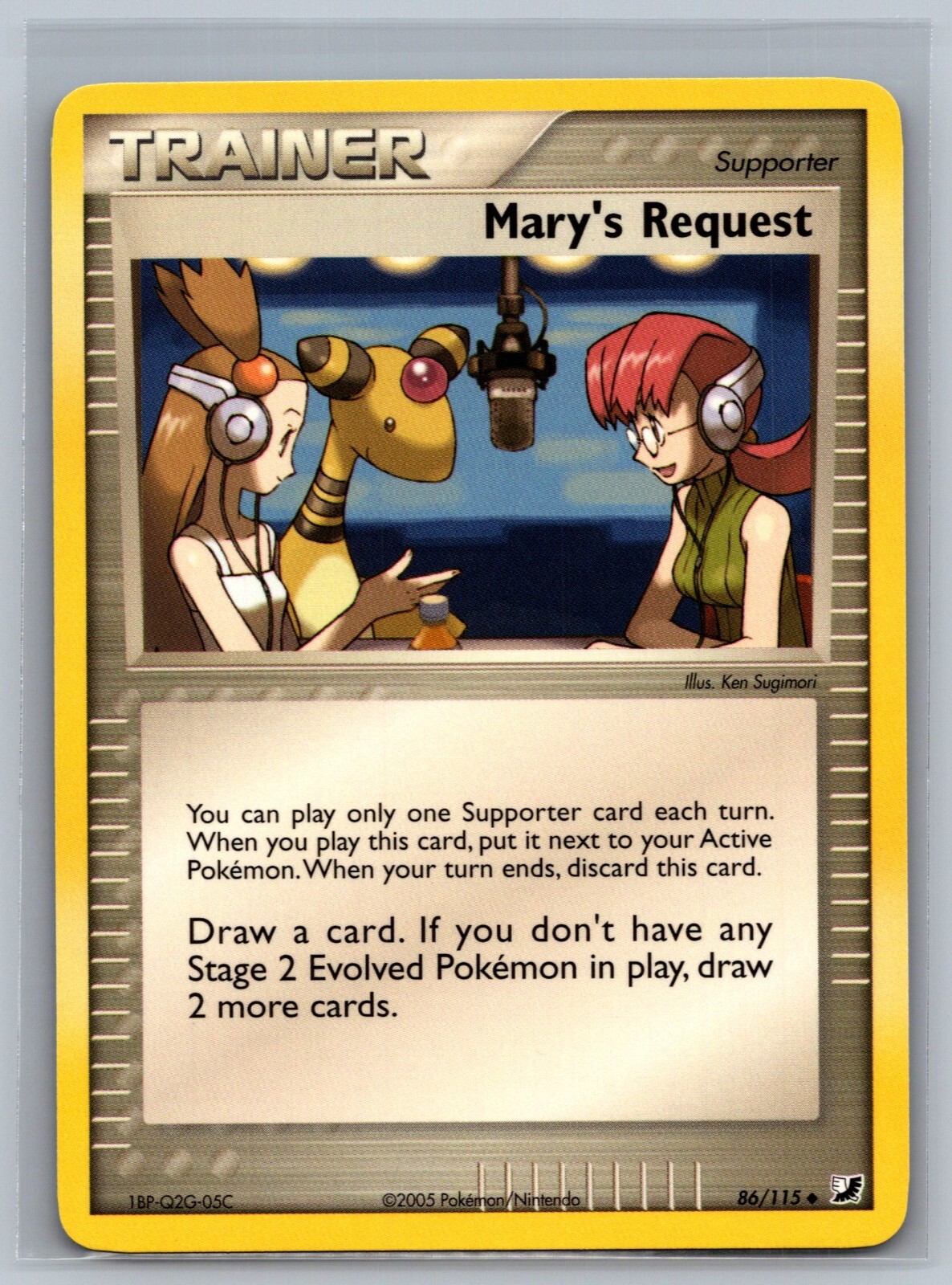 Pokemon TCG Mary's Request #86/115 Trainer READ CCG EX Unseen Forces