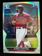 2023 Bowman Chrome RUBEN SANTANA 1st Rookie #BCP-42 LUNAR REFRACTOR RC QUANTITY