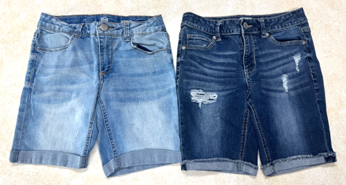TWO PAIR GIRLS DEMI STRETCH SHORTS SIZE 14 - PRE-OWNED - GOOD CONDITION - Picture 2 of 15