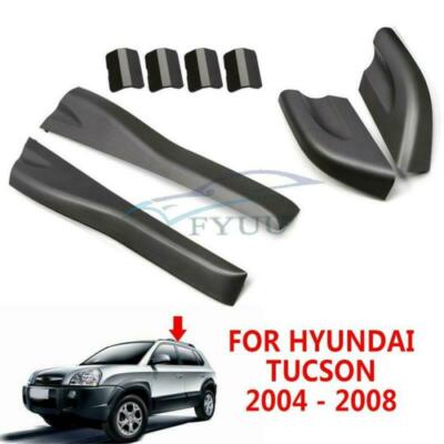 For 2004-2008 Hyundai Tucson Black ABS 4PCS/Set Roof Rack