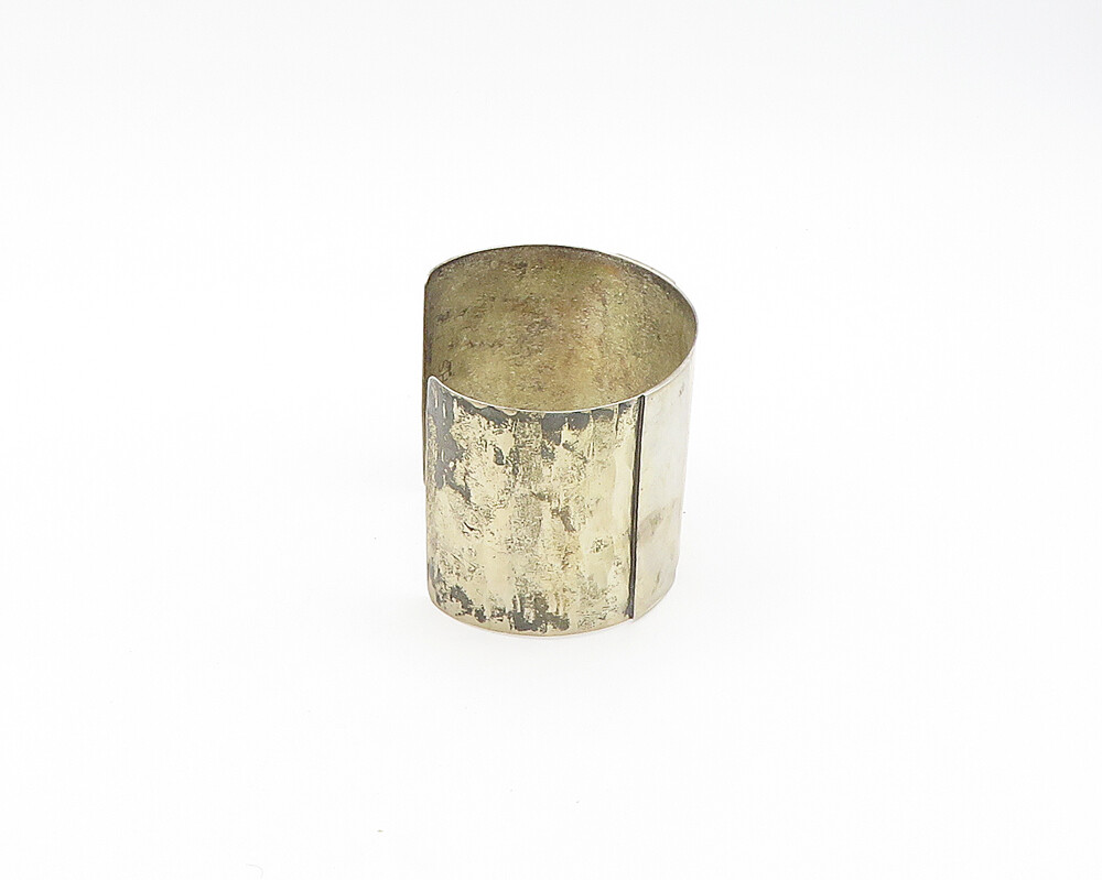 HERMAN SMITH NAVAJO 925 Silver Vintage Shiny Minimalist Cuff