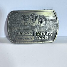 Vintage Brass Belt Buckle Baker Hughes Mining Tools