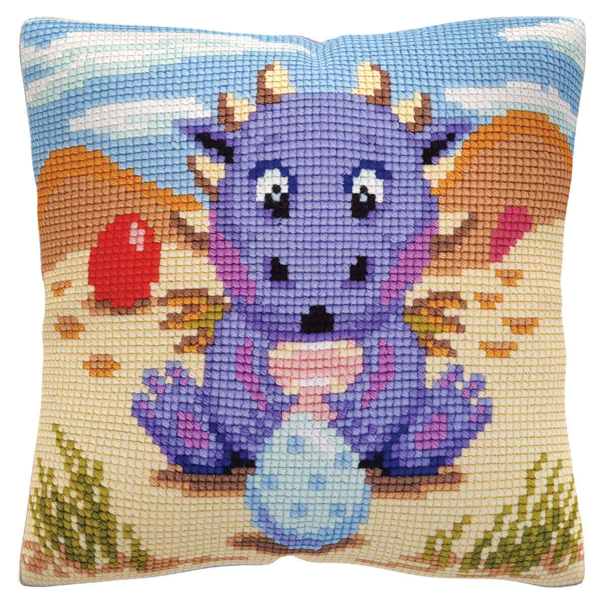 CDA stamped cross stitch kit cushion ""In a Desert"", 40x40cm, DIY