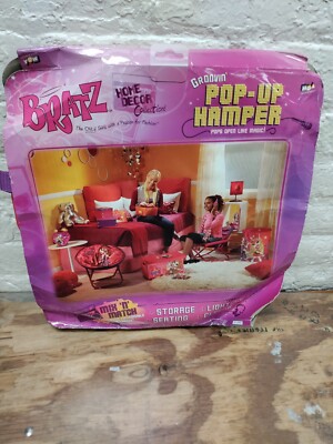 MGA Bratz Dolls Groovin' Pop Up Hamper Home Decor Storage Pops Open New
