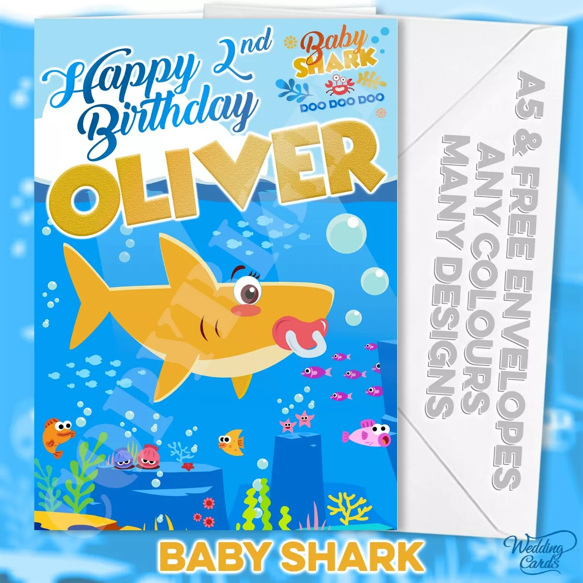 Personalised Birthday Card Daddy Shark Daddy Birthday Card 