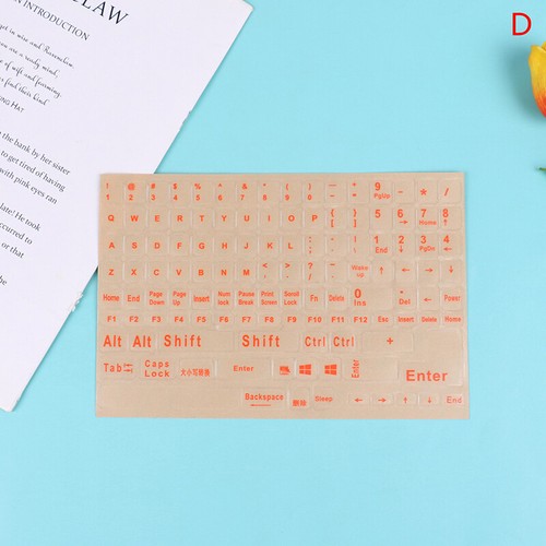 English Full Keyboard Frosted Transparent Keyboard Stickers Computer Noteb,$i AT - Picture 12 of 15