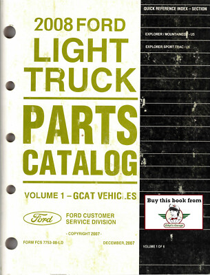 2008 Ford Light Truck Parts Catalog V1 Explorer, Mercury Mountaineer, Sport Trac