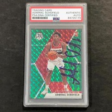 2019-20 Panini Mosaic Green #202 Admiral Schofield Signed Card AUTO PSA Slabbed