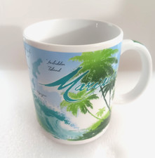 Marianas Island Waves 2010 ABC Stores Coffee Mug Cup Map Palm Trees Blue Green