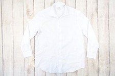CALVIN KLEIN CK WHITE LARGE STEEL REGULAR HERRINGBONE BUTTON FRONT SHIRT MENS
