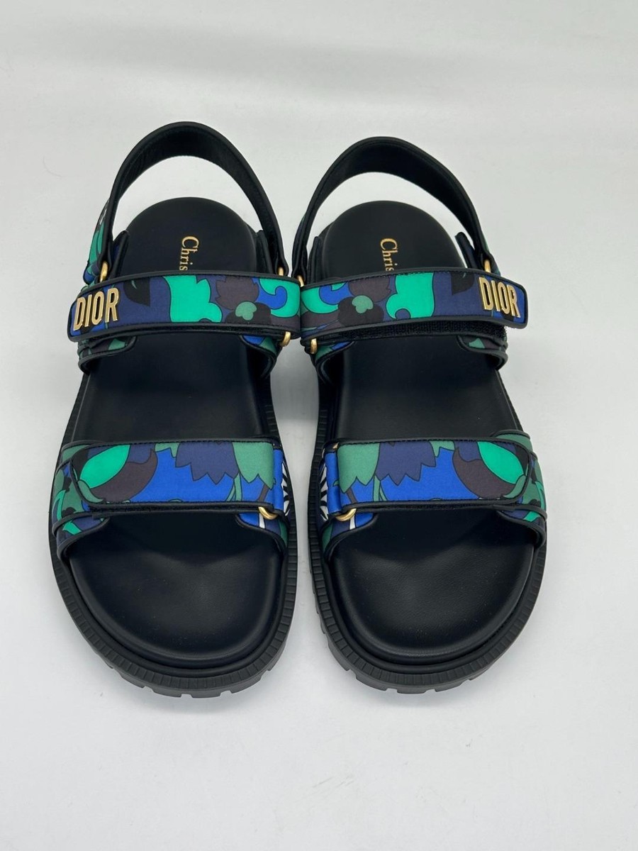 【関税&送料込】Dior Flat Sandals Dior Pre-Loved Dioract Cannnage flat sandals for Women