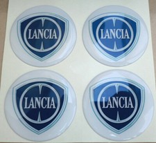 TUNING STICKERS BORCHIE COPRIMOZZI 3D X 4 PZ 50 mm LANCIA Y YPSILON DELTA MUSA