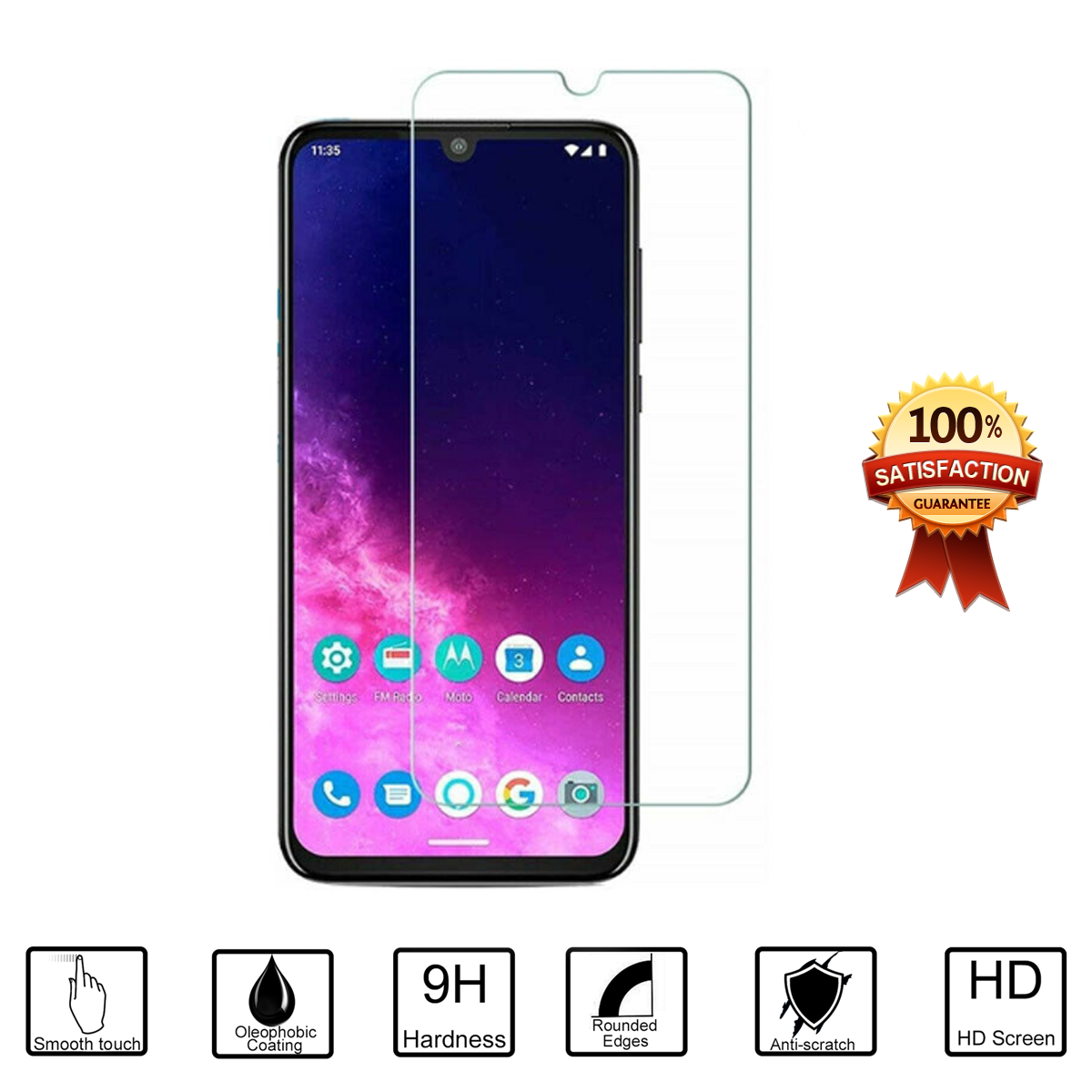 Tempered Glass Film Screen Protector Guard For Motorola Moto One Macro