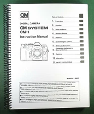Olympus OM System OM-1 Instruction Manual: 342 Pages with Protective Covers!