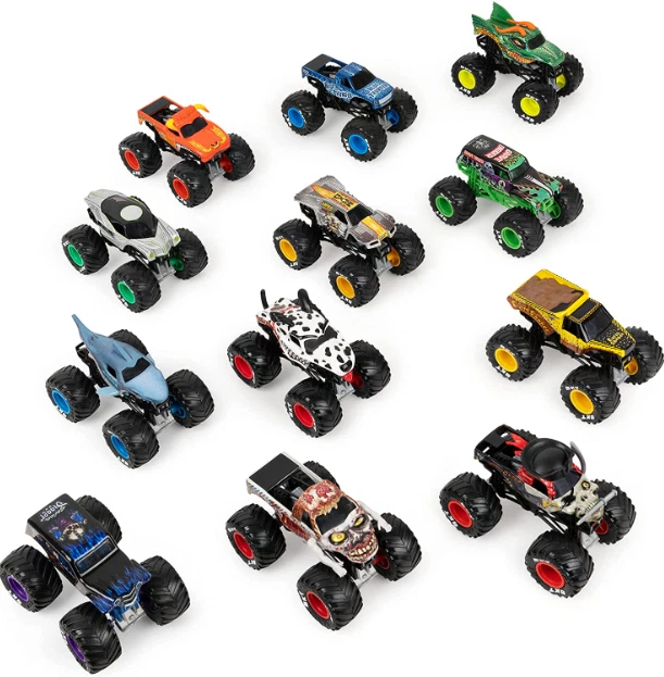 Hot Wheels Monster Trucks Set of 12 1:64 Scale Die-Cast Toy Trucks,  Collectible Vehicles (Styles May Vary) ( Exclusive)