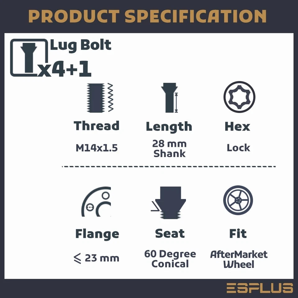 4x Bloqueo de rueda Bentley M14x1,5 negro 28 mm ajuste 03-24Continental/13-19Flying Spur Foto 2 de 4