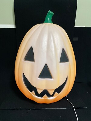 VINTAGE LARGE HALLOWEEN JACK O' LANTERN PUMPKIN HEAD LIGHT UP BLOWMOLD ...