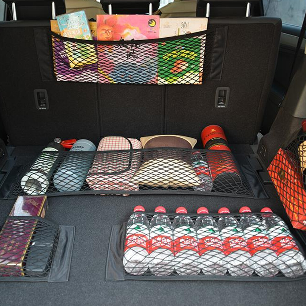 80*25CM Universal Car Trunk Cargo Storage Organizer Net Bag Mesh Luggage Nylon
