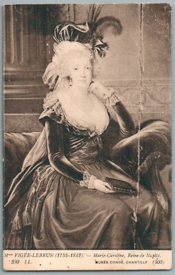 Mary Carolina of Austria Queen of Naples by Vigée Le Brun postcard Asburgo-Lorena
