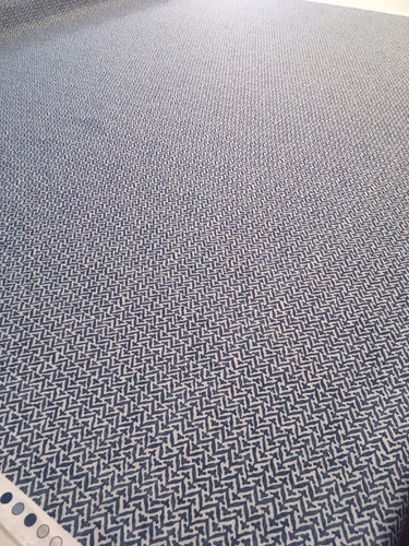 3.8 meters x GP&J BAKER "Tilly" textured cotton fabric tiny geometric Indigo - Picture 4 of 7