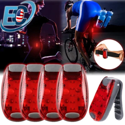 1-4PCS Bike Bicycle Light Rear Tail Flashing Safety Warning Lamp Night Clip On