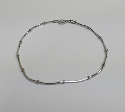 925 Silber Kugeln rundes Schlangenarmband mit Federring Verschluss gratis Samtbeutel