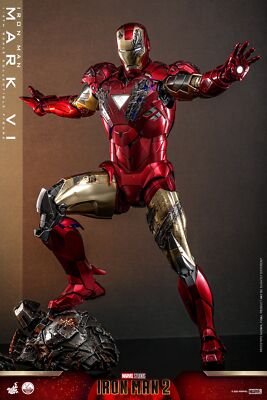 Ready! New Hot Toys QS025 1/4 Scale Iron Man 2 Mark 6 VI Action