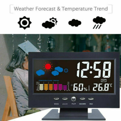 Orologio Meteorologico Con Schermo A Specchio - Temperatura, Umidit&agrave;, Sveglia Digitale