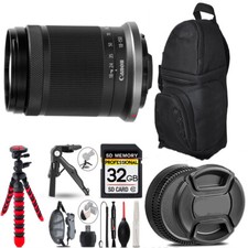 Canon RF-S 18-150mm f/3.5-6.3 STM Lens Tripod Backpack -32GB Accessory Bundle