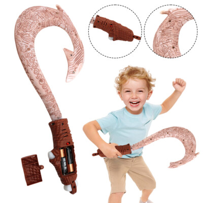 Cartoon Moana Fischhaken Messer Cosplay Maui Waffe mit Licht Kinderspielzeug