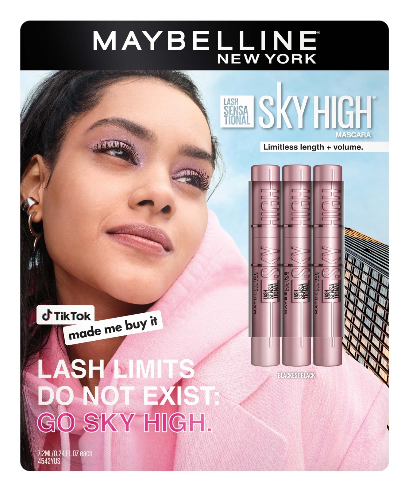 Maybelline Sky High Mascara Blackest Black Lash Sensational TIKTOK LOT