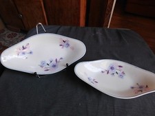 Bernardaud & Cie Two Floral Motif Art Deco Bowls 1900/1927 Limoges Porcelain