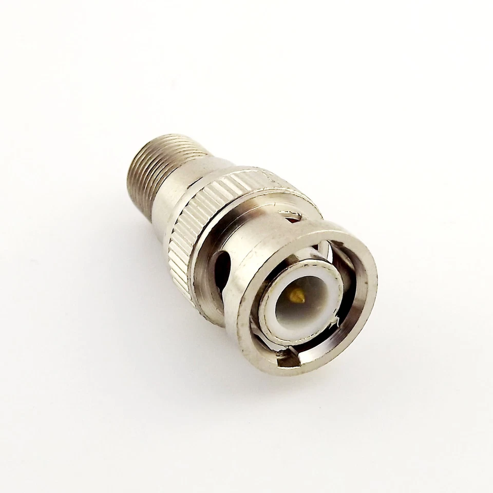 1pc BNC Male Plug to F Female Jack Coax CCTV TV Cable Straight Connector Adapter - Image 2 of 4