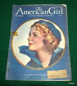 VINTAGE  GIRL SCOUT - 1940 AMERICAN GIRL - SEPTEMBER