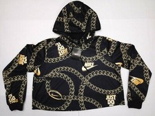 NIKE WOMEN'S CROPPED LOOSE FIT TOP HOODIE SIZES AVAILABLE: M  L.