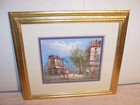 Vintage Signed Framed Original Paris Street Scene Oil Painting Caroline Burnett