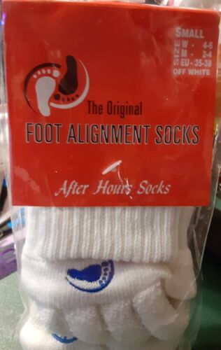Happy Feet  Socks The Original Foot Alignment Socks Size Small Off White New - Picture 1 of 9