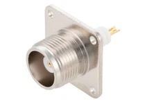 Pasternack PE4183 HN Female Connector Solder Attachment 4 Hole Flange Mount