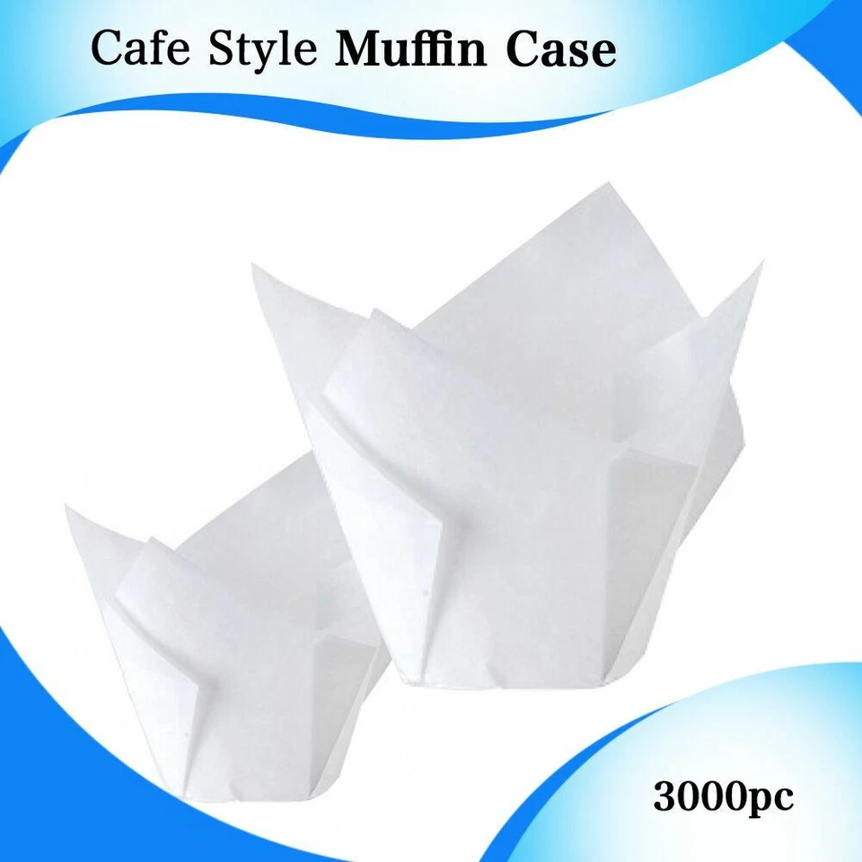  WHITE TULIP 3000/PC-P50 CUPCAKE CAKE BOX CAFE STYLE BAKING CUPS
