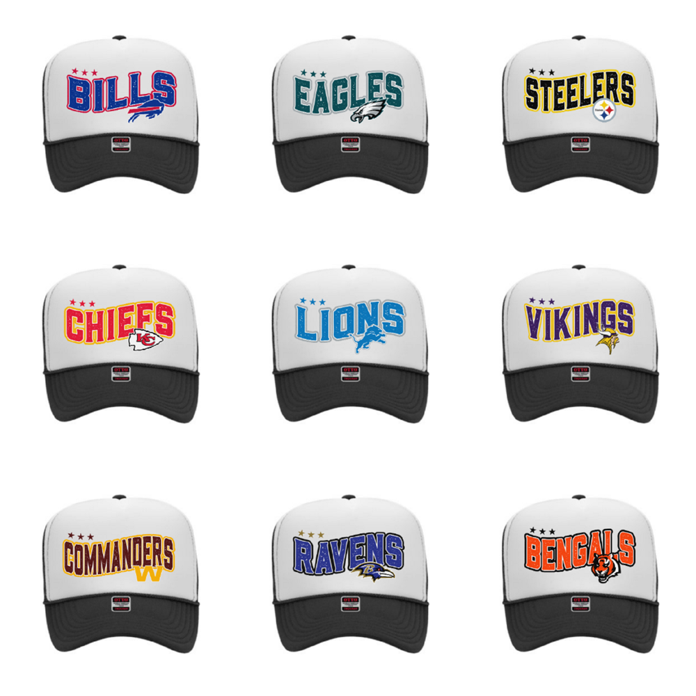 Reversible Football Teams Trucker Hat High Profile Trucker Hat