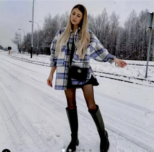 zara oversized checked overshirt