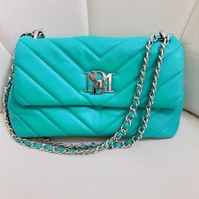 Badgley Mischka Turquoise Quilted Shoulder Chain Bag NWOT