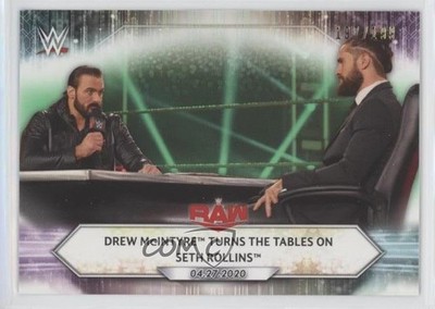2021 WWE Raw Light Green /199 Drew McIntyre Turns the Tables on Seth Rollins 0y3