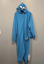 Cookie Monster bodysuit Costume. Adult Size Large. Sesame Street.